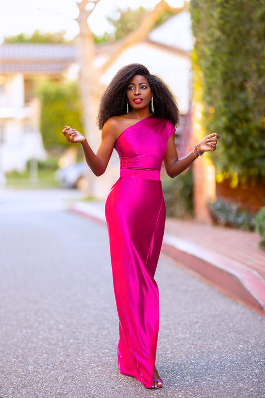 Magenta Long Dinner Dress